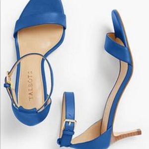 Talbots leather ankle strap heels